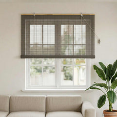 vidaXL Roller Blind Grey 160 x 160 cm Bamboo 1