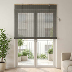 vidaXL Roller Blind Grey 160 x 220 cm Bamboo 1