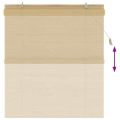 vidaXL Roller Blind Natural 130 x 160 cm Bamboo 6