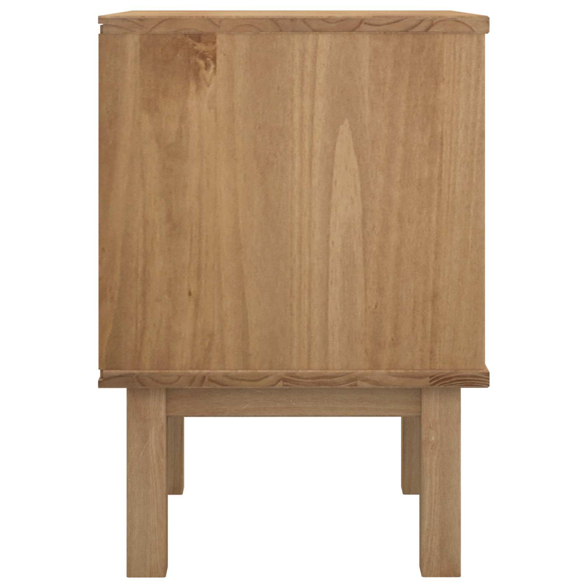 Bedside Cabinet "OTTA" 45x39x57 cm Solid Wood Pine Black