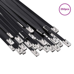 vidaXL Cable Tie 250 pcs 4.6 x 300 mm Black 3