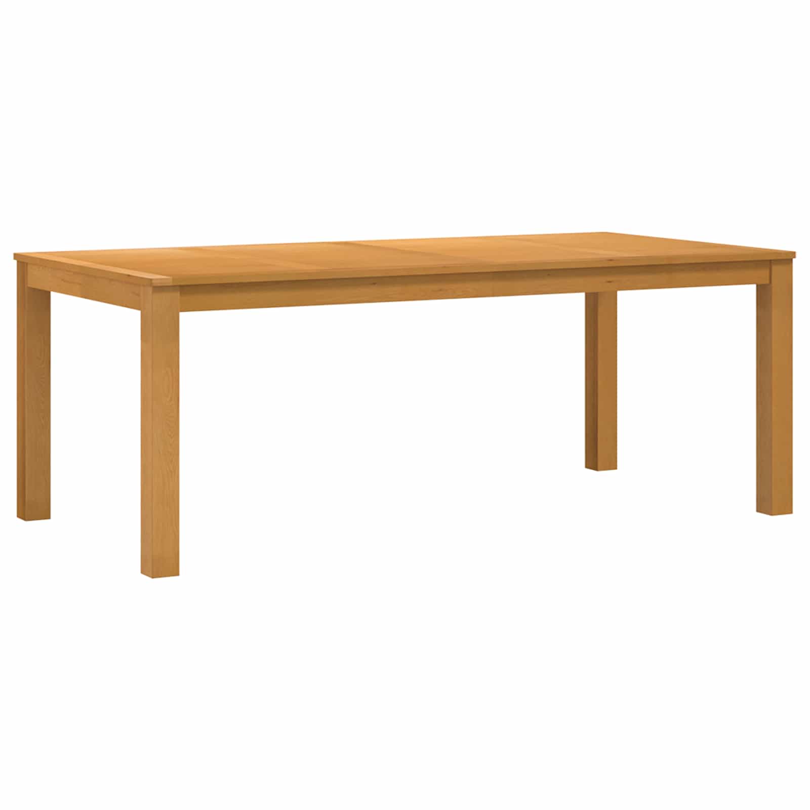 vidaXL Dining Table 200 x 100 x 75 cm Solid Oak Wood Natural 2