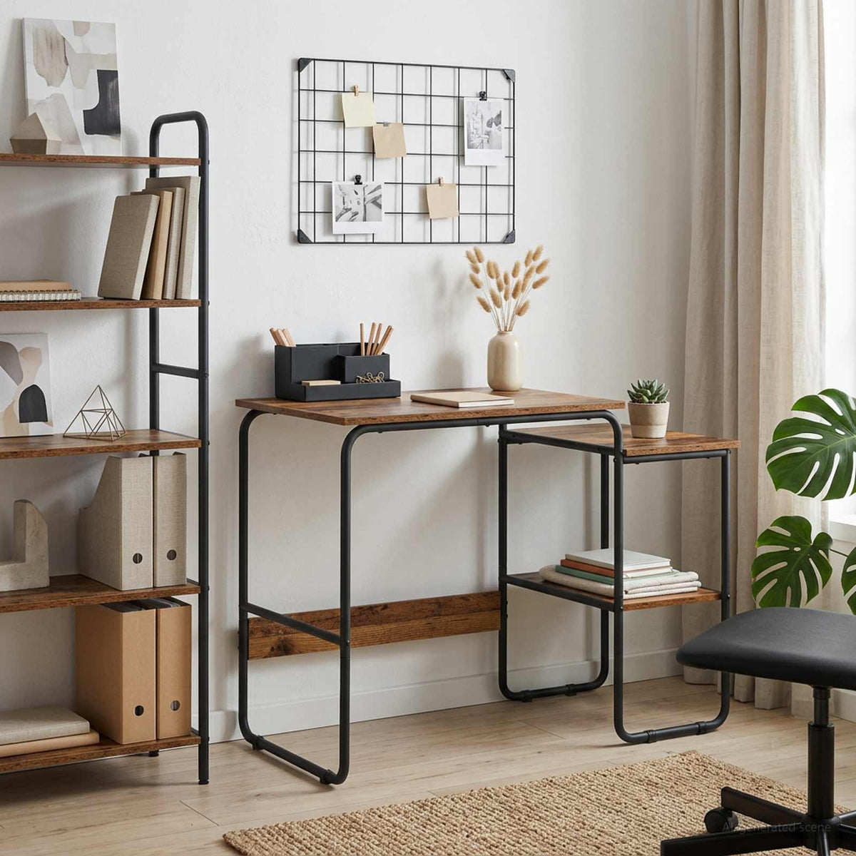 Desk with Storage 100 x 50 x 75 cm Old wood