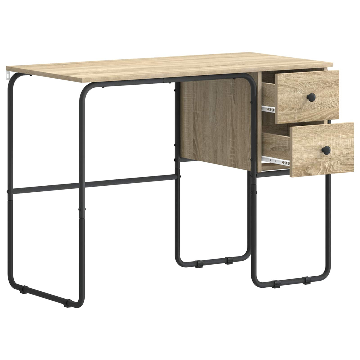 Desk with Storage 100 x 50 x 75 cm Sonoma oak