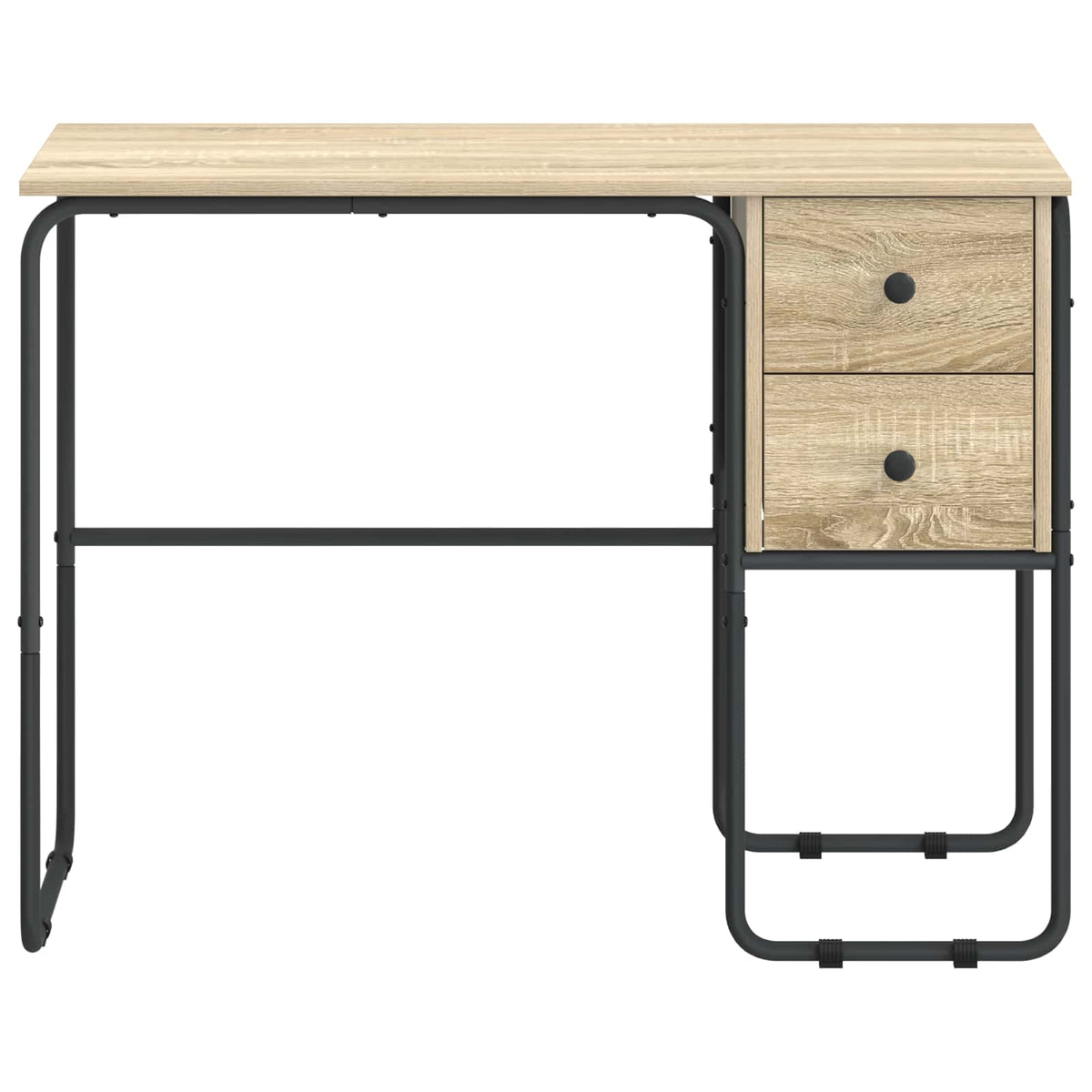 Desk with Storage 100 x 50 x 75 cm Sonoma oak
