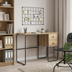 Desk with Storage 100 x 50 x 75 cm Artisan oak