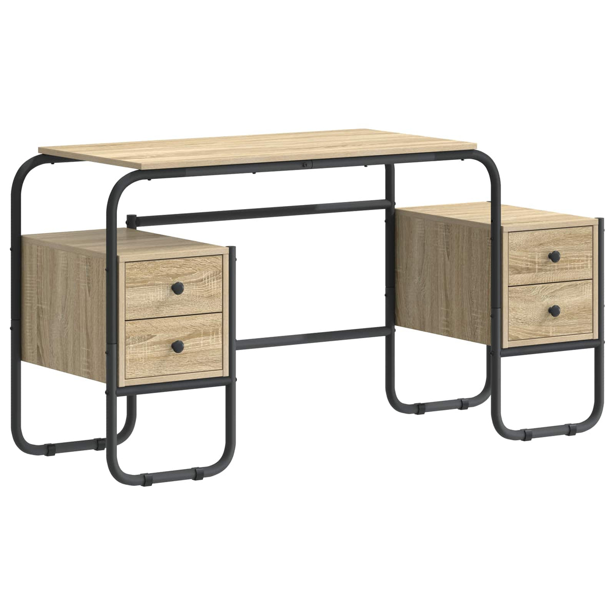 Desk with Storage 145 x 50 x 75 cm Sonoma oak