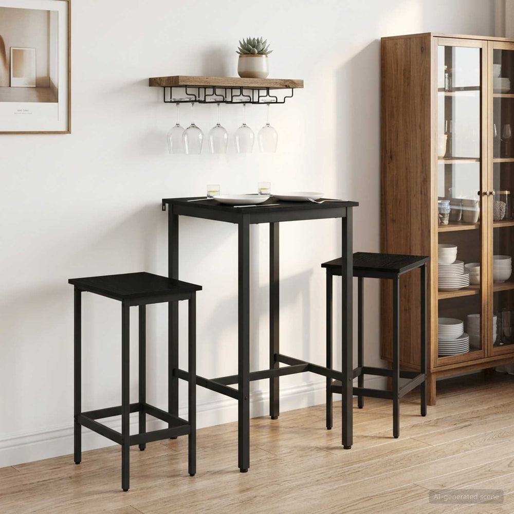 Bar Table Engineered Wood Black oak 52 x 52 x 90 cm