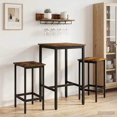 Bar Table Engineered Wood Smoked oak 52 x 52 x 90 cm