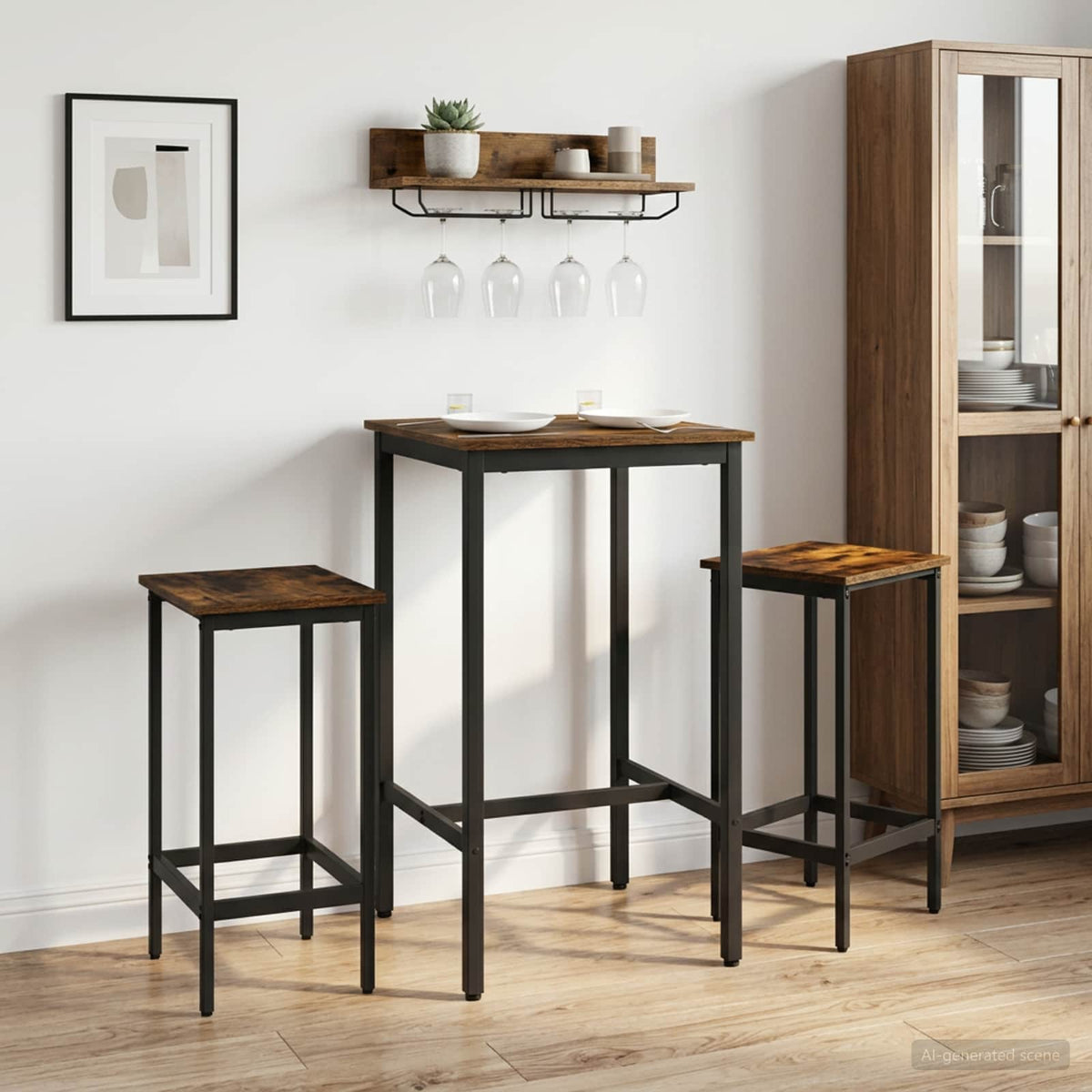 Bar Stool Engineered Wood 2 pcs Smoked oak 40 x 32 x 64 cm