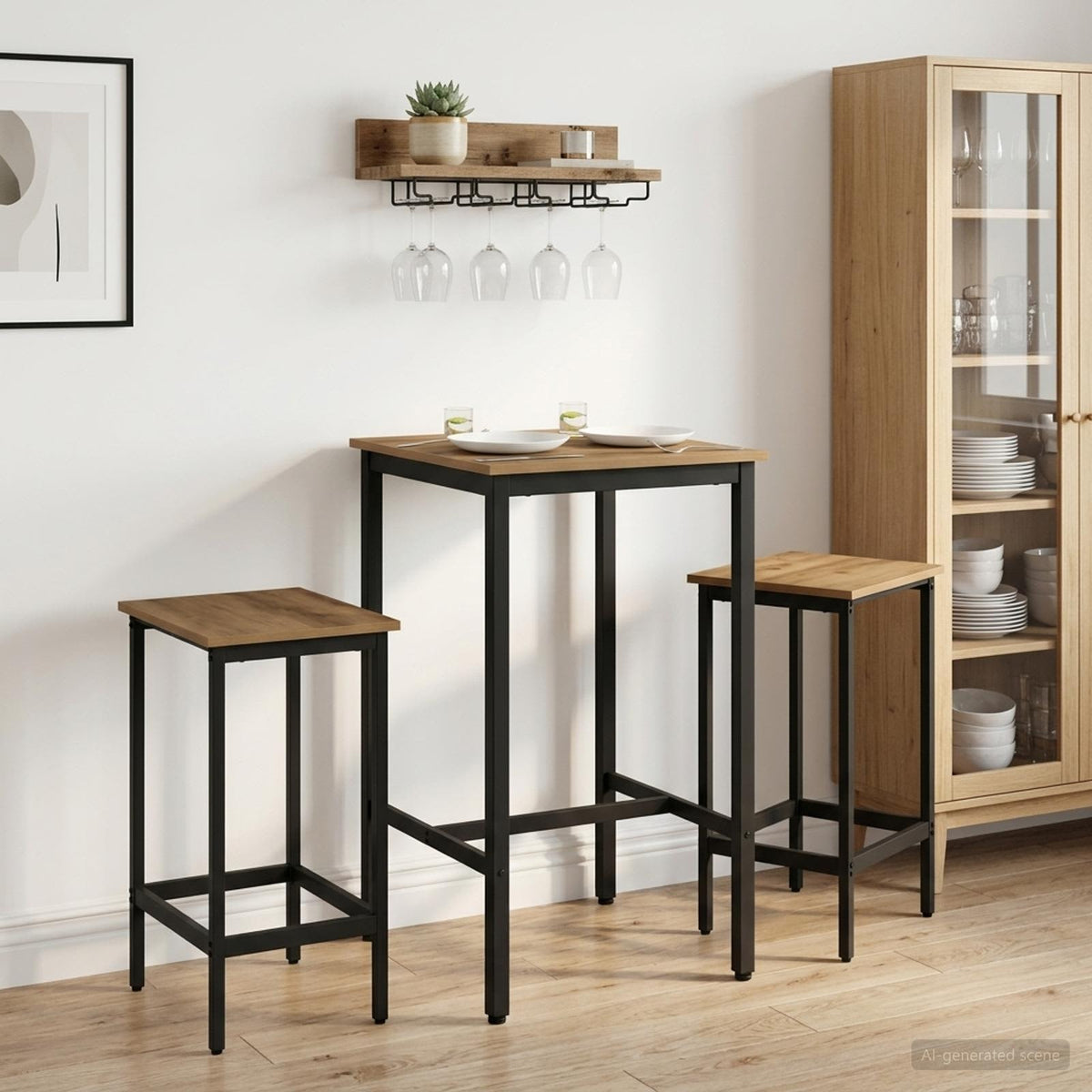 Bar Stool Engineered Wood 2 pcs Artisan oak 40 x 32 x 64 cm