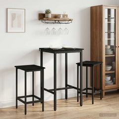 Bar Stool Engineered Wood 2 pcs Black oak 40 x 32 x 74 cm