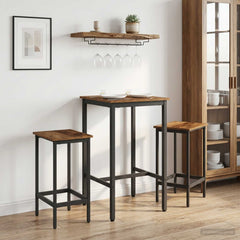 Bar Stool Engineered Wood 2 pcs Old wood 40 x 32 x 74 cm