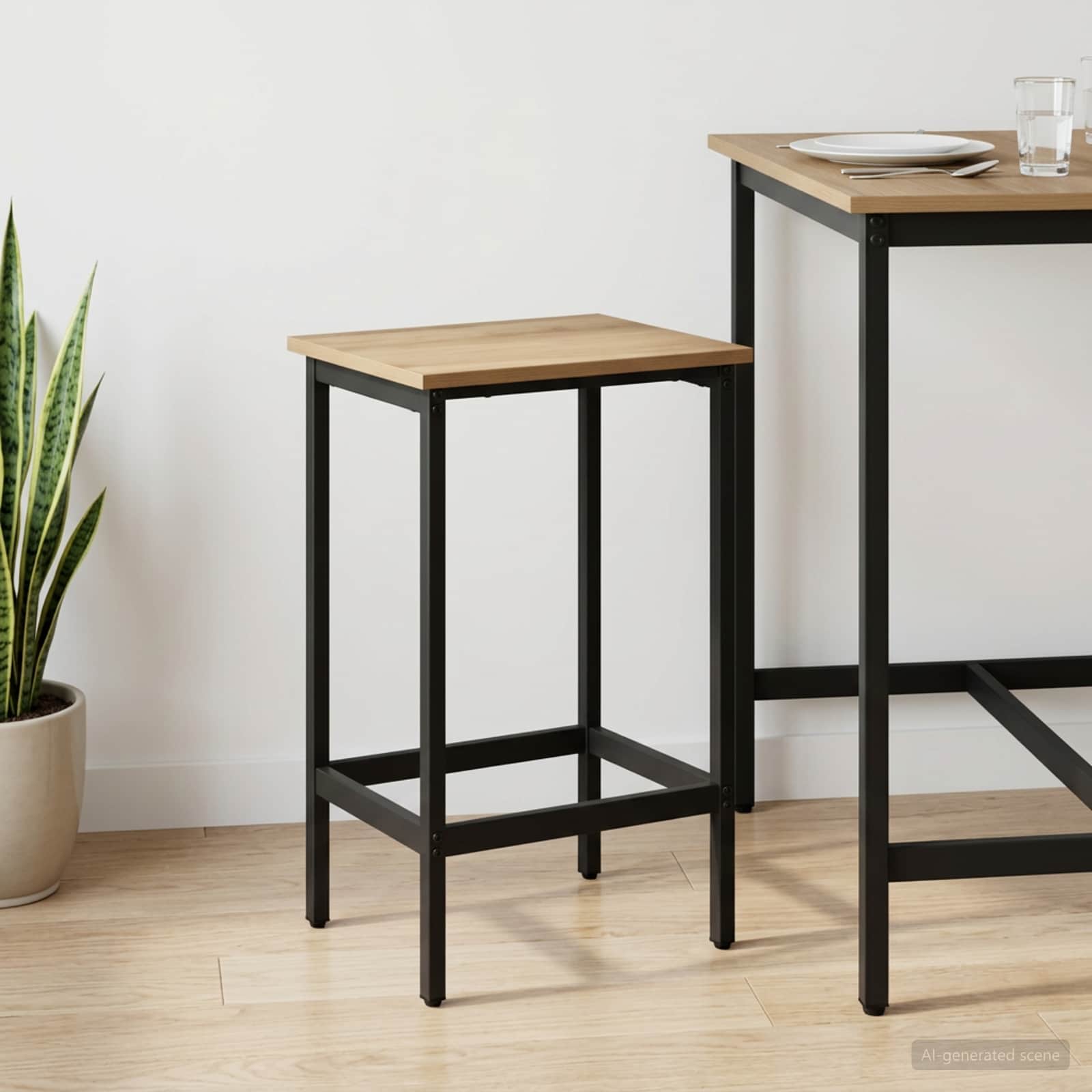 vidaXL Bar Stool Artisan Oak 40 x 32 x 74 cm Engineered Wood 1