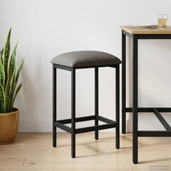 vidaXL Bar Stool Light Grey 40 x 32 x 64 cm Engineered Wood 1