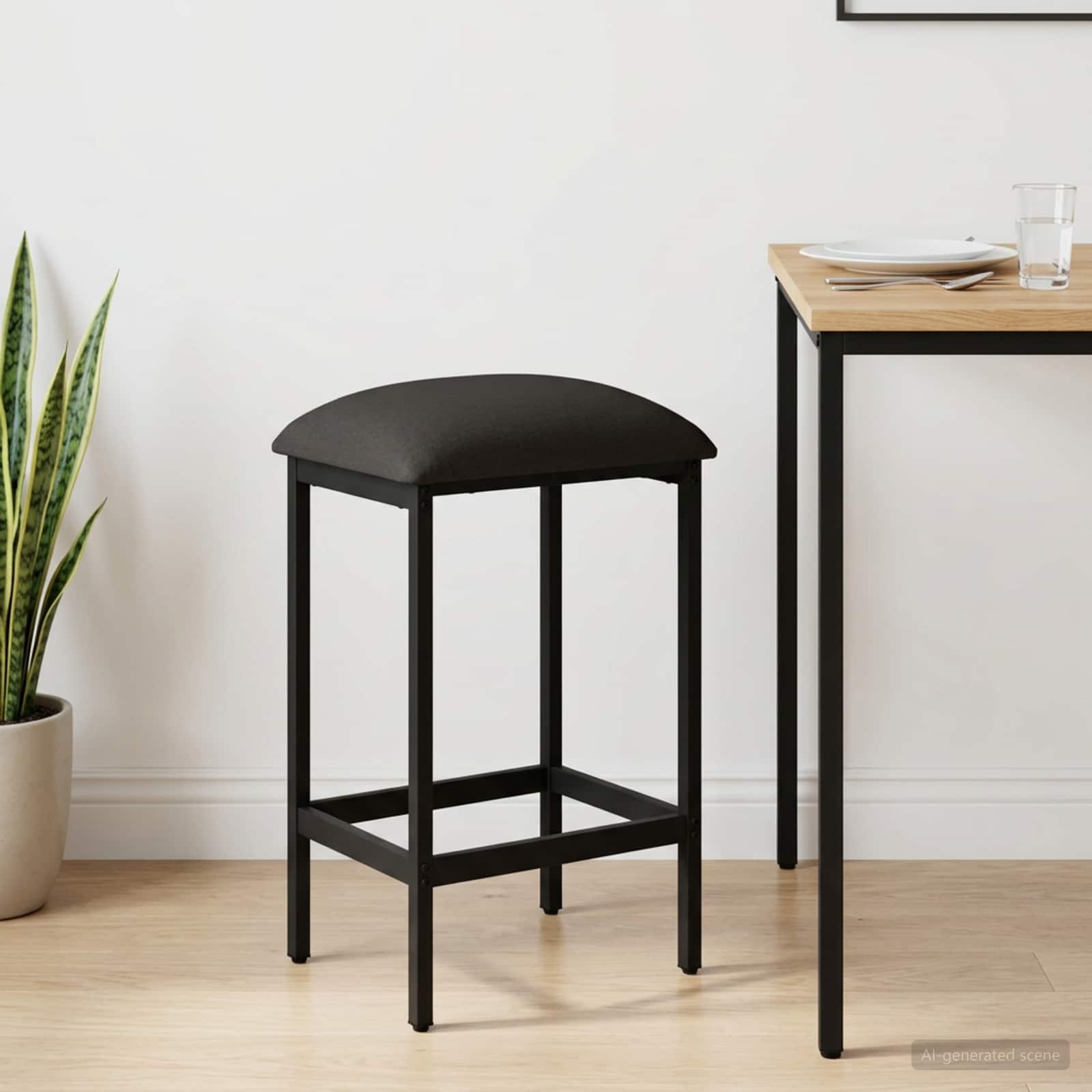 vidaXL Bar Stool Dark Grey 40 x 32 x 64 cm Engineered Wood 1