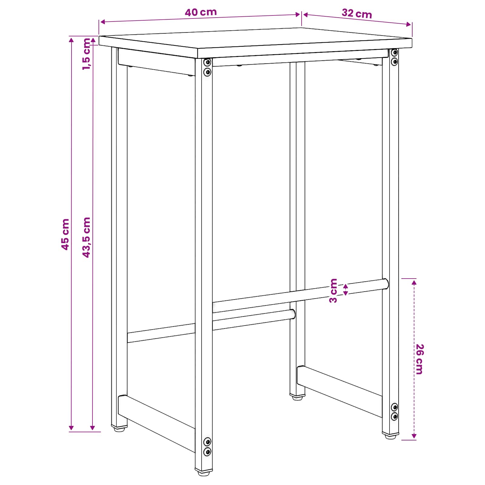 vidaXL Bar Stool Smoked Oak 40 x 32 x 64 cm Engineered Wood 6