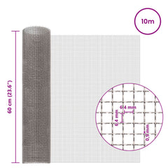 vidaXL Mesh Screen 60 x 1000 cm 3 Mesh Stainless Steel 201 Silver 6