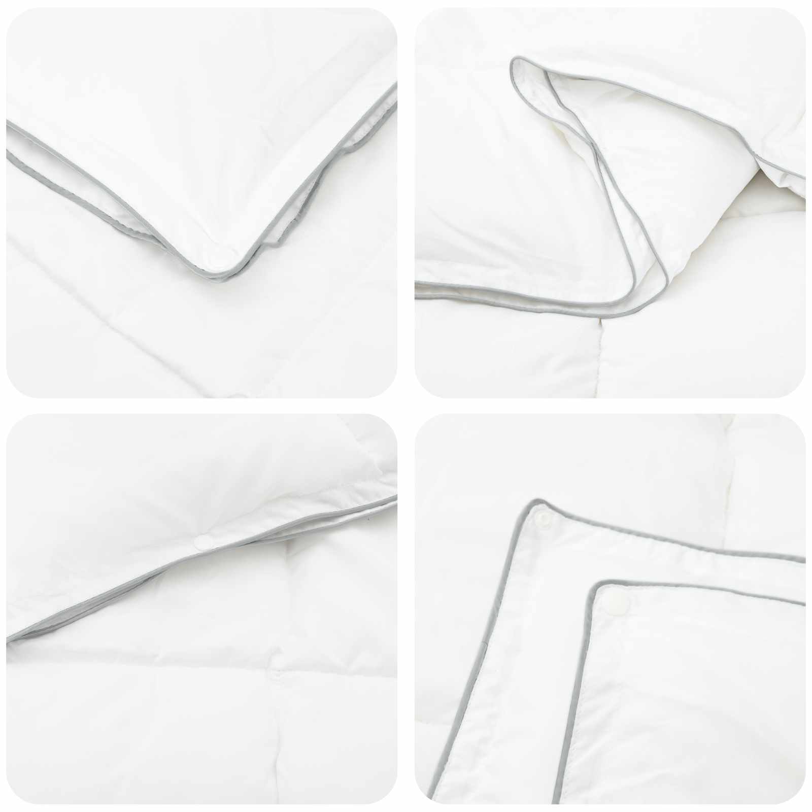 vidaXL Full Year Duvet White 200 x 200 cm Bamboo Fiber 6