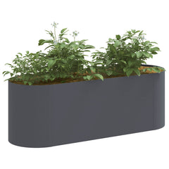 vidaXL Raised Garden Bed Anthracite 120 x 40x 40 cm 3