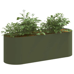 Raised Garden Bed 120 x 40x 40 cm Length 120 cm Olive green