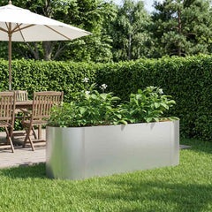 vidaXL Raised Garden Bed Galvanised Steel 120 x 40x 40 cm 1