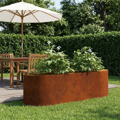 vidaXL Raised Garden Bed Weathering Steel 140 x 40x 40 cm Steel 1
