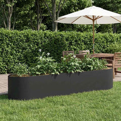 Raised Garden Bed 220 x 40x 40 cm Steel Black