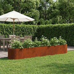 Raised Garden Bed 300 x 40x 40 cm Steel Weathering steel