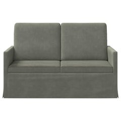 2 Seater Sofa 130 x 81 x 82 cm Corduroy Fabric 120 cm Light grey