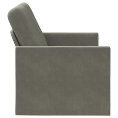 2 Seater Sofa 130 x 81 x 82 cm Corduroy Fabric 120 cm Light grey