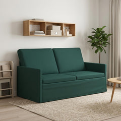 2 Seater Sofa 150 x 81 x 82 cm Fabric 140 cm Dark green