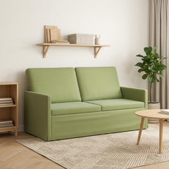 2 Seater Sofa 150 x 81 x 82 cm Velvet 140 cm Light green