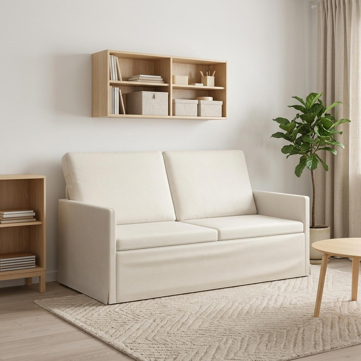 2 Seater Sofa 150 x 81 x 82 cm Velvet 140 cm Cream