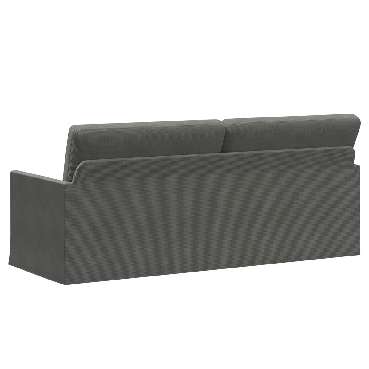 3 Seater Sofa 190 x 81 x 82 cm Corduroy Fabric 180 cm Dark grey