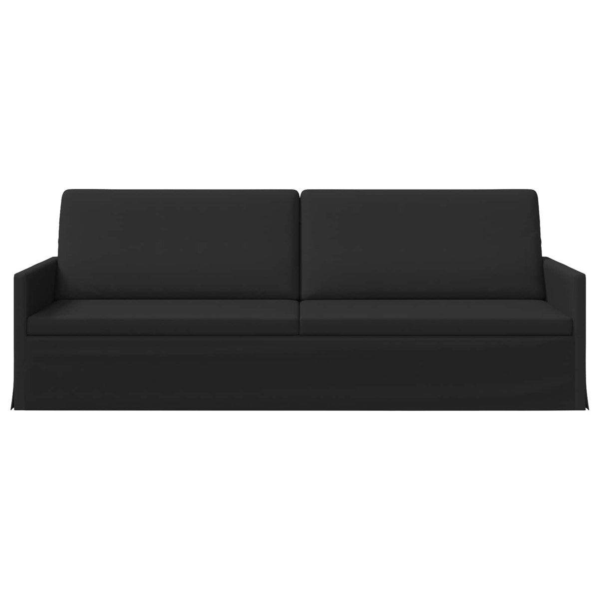 3 Seater Sofa 220 x 81 x 82 cm Fabric 210 cm Black
