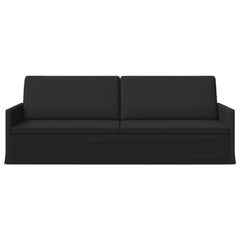 3 Seater Sofa 220 x 81 x 82 cm Fabric 210 cm Black