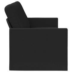 3 Seater Sofa 220 x 81 x 82 cm Fabric 210 cm Black