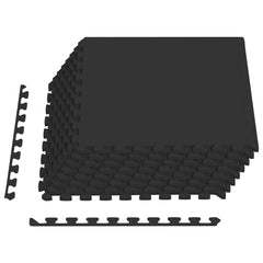 vidaXL Pool Ground Mat 24 pcs Black 8.64 m² EVA Foam 2