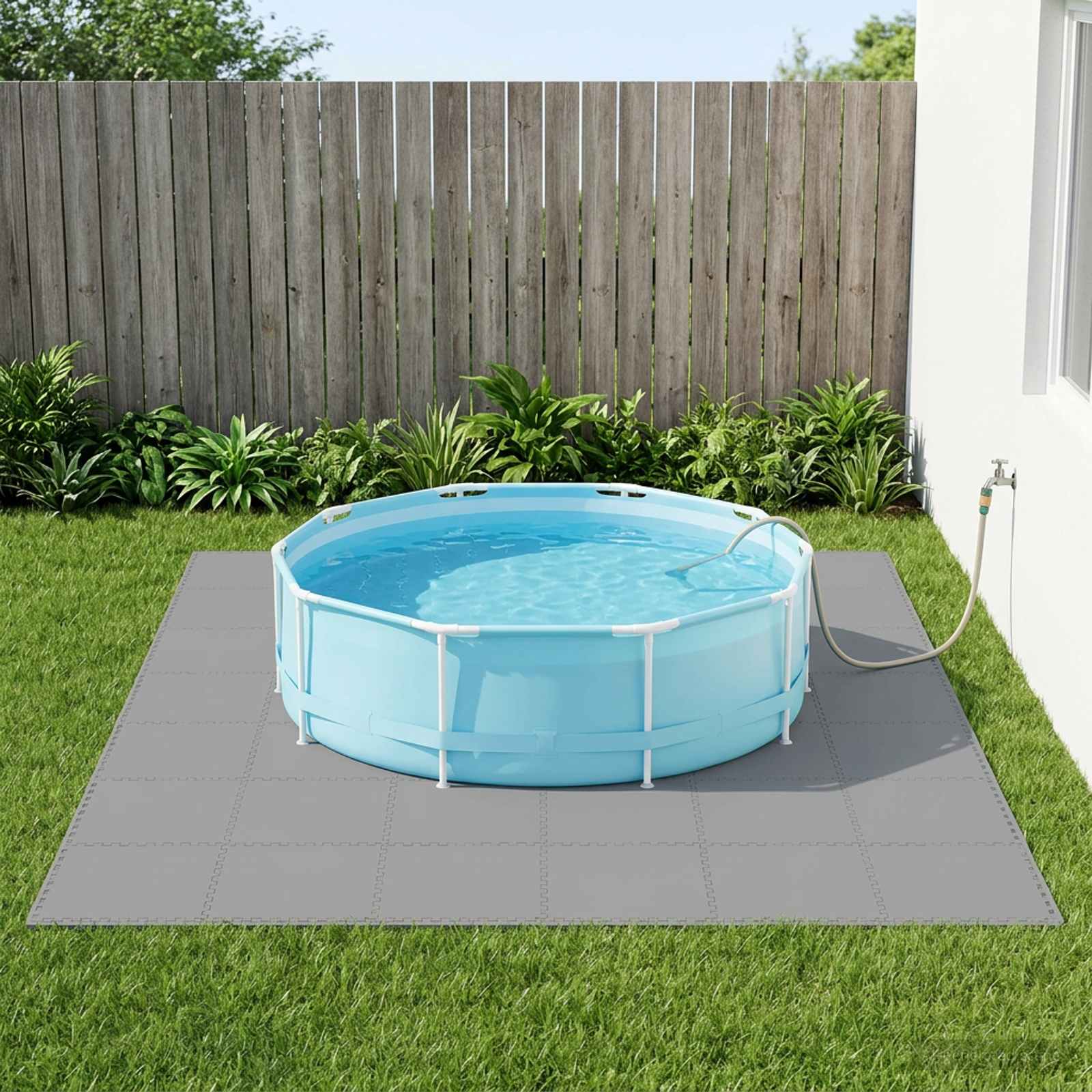 vidaXL Pool Ground Mat 24 pcs Grey 8.64 m² EVA Foam 1