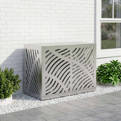 Air Conditioner Cover 90 x 40 x 60 cm Steel Leave Wave Pattern Galvanised steel