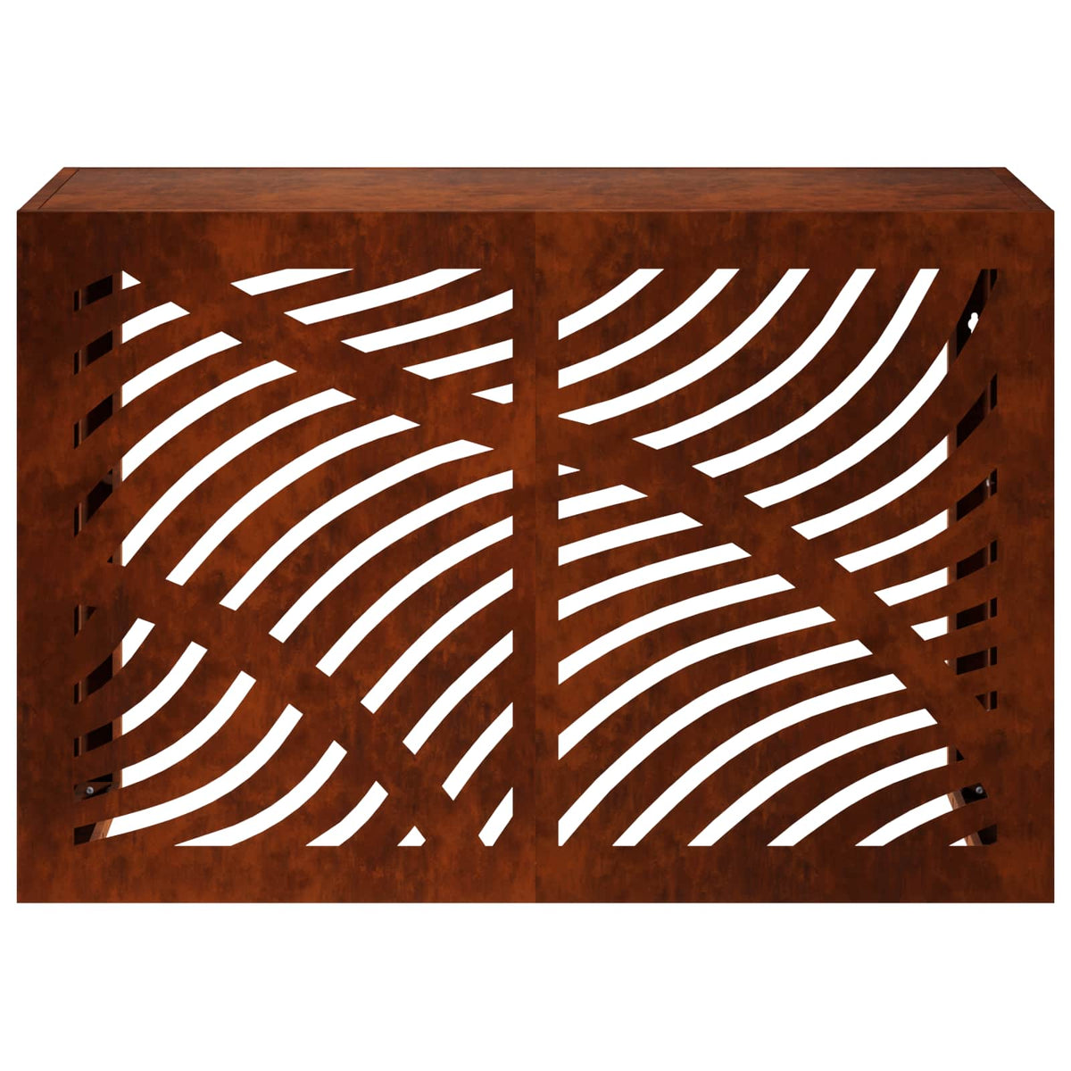 Air Conditioner Cover 90 x 40 x 60 cm Steel Leave Wave Pattern Weathering steel