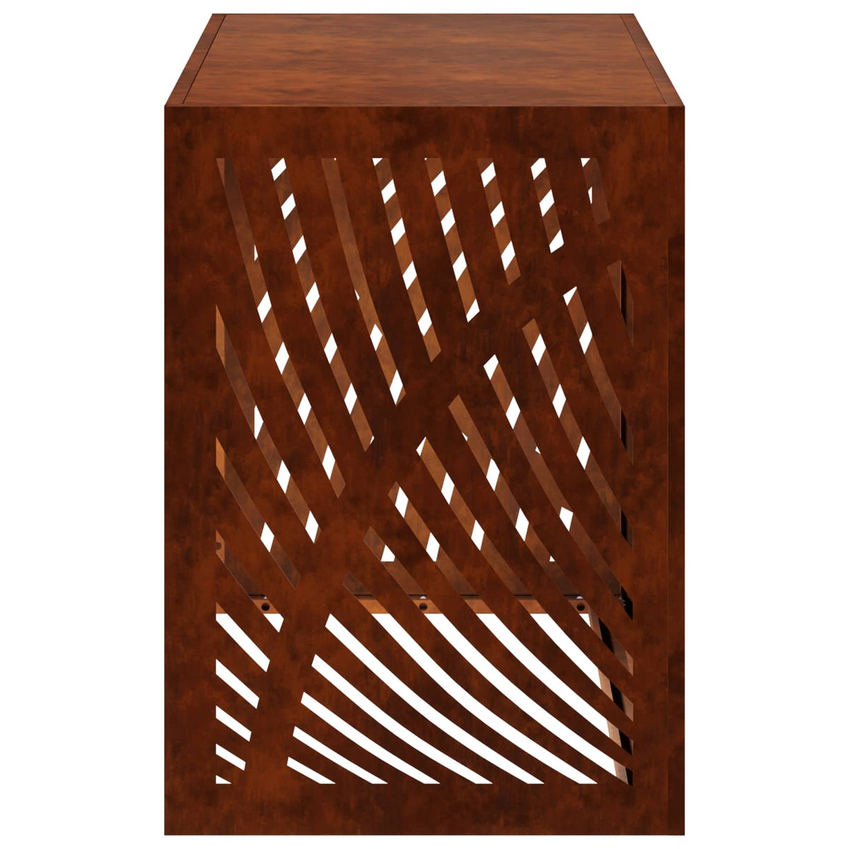 Air Conditioner Cover 100 x 50 x 70 cm Steel Leave Wave Pattern Weathering steel
