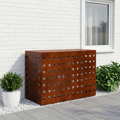 Air Conditioner Cover 90 x 40 x 60 cm Steel Round Circle Pattern Weathering steel
