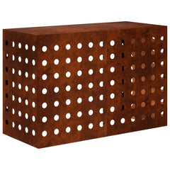 Air Conditioner Cover 90 x 40 x 60 cm Steel Round Circle Pattern Weathering steel
