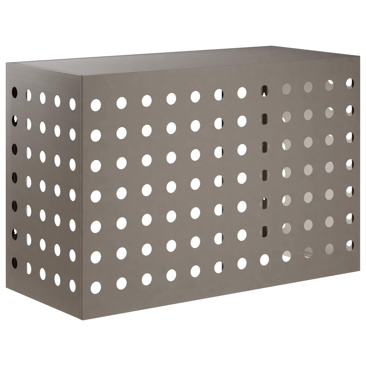 Air Conditioner Cover 90 x 40 x 60 cm Steel Round Circle Pattern Weathering steel