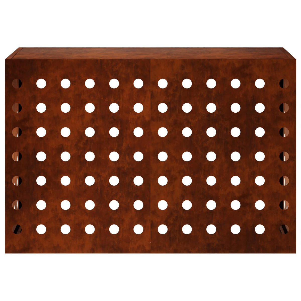 Air Conditioner Cover 90 x 40 x 60 cm Steel Round Circle Pattern Weathering steel