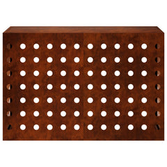 Air Conditioner Cover 90 x 40 x 60 cm Steel Round Circle Pattern Weathering steel