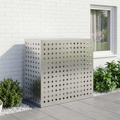 Air Conditioner Cover 110 x 50 x 105 cm Steel Round Circle Pattern Galvanised steel