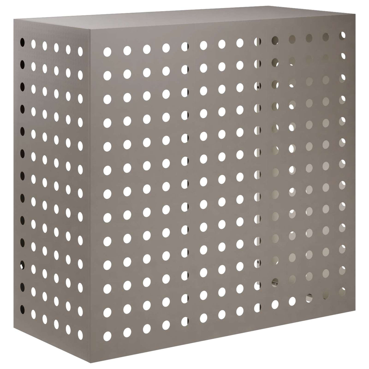 Air Conditioner Cover 110 x 50 x 105 cm Steel Round Circle Pattern Weathering steel